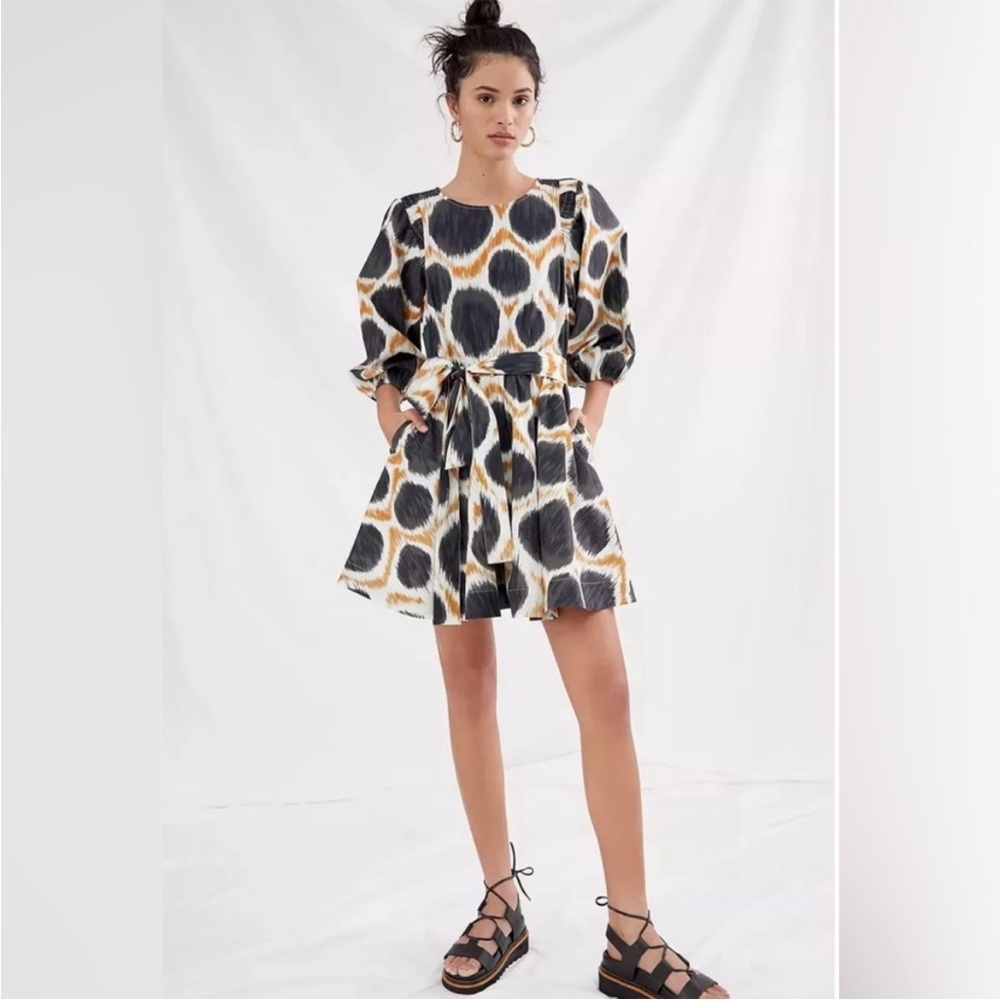 Anthropologie Black and Cream Dolman Sleeve Sundress
